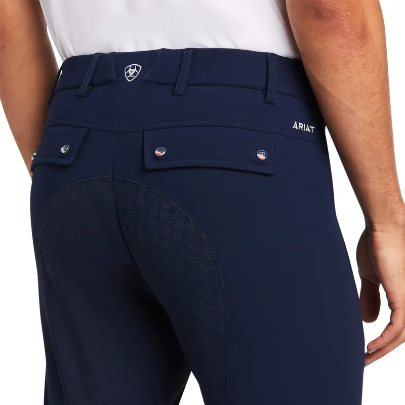 Ariat Men's Tri Factor Grip Full Seat Breeches - Navy-2